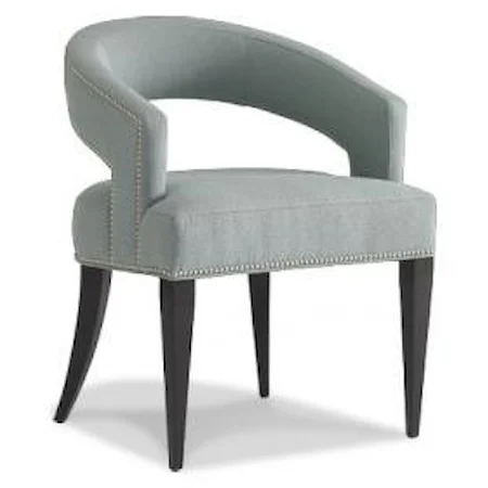 Contemporary Arm Chair with Nailhead Trim